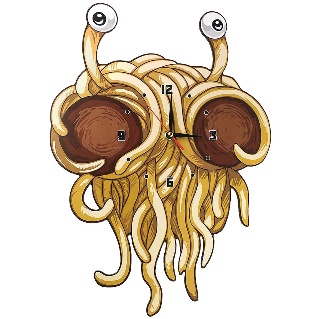 Часы настенные Макаронный монстр Часы настенные Макаронный монстр