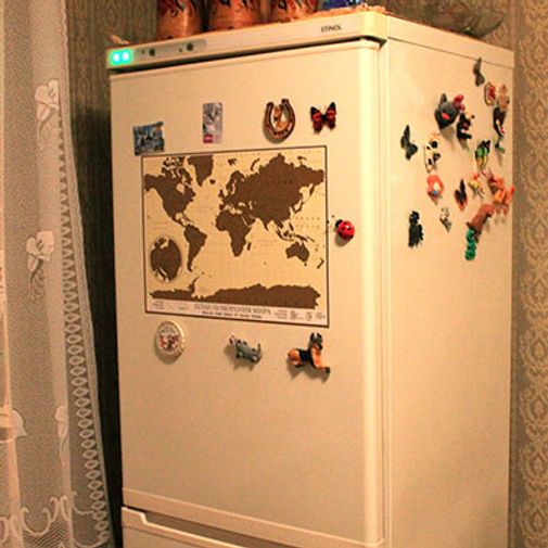 Магнитная Скретч-карта План покорения мира В интерьере Магнитная Скретч-карта План покорения мира В интерьере