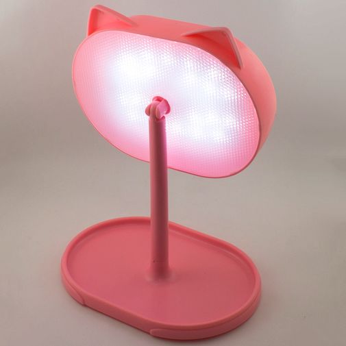 Косметическое зеркало с подсветкой Кошечка