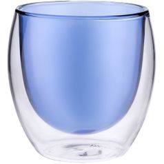 Стакан с двойными стенками Glass Bubble (Синий)