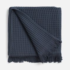 Плед вафельный Elenglect (темно-серый)