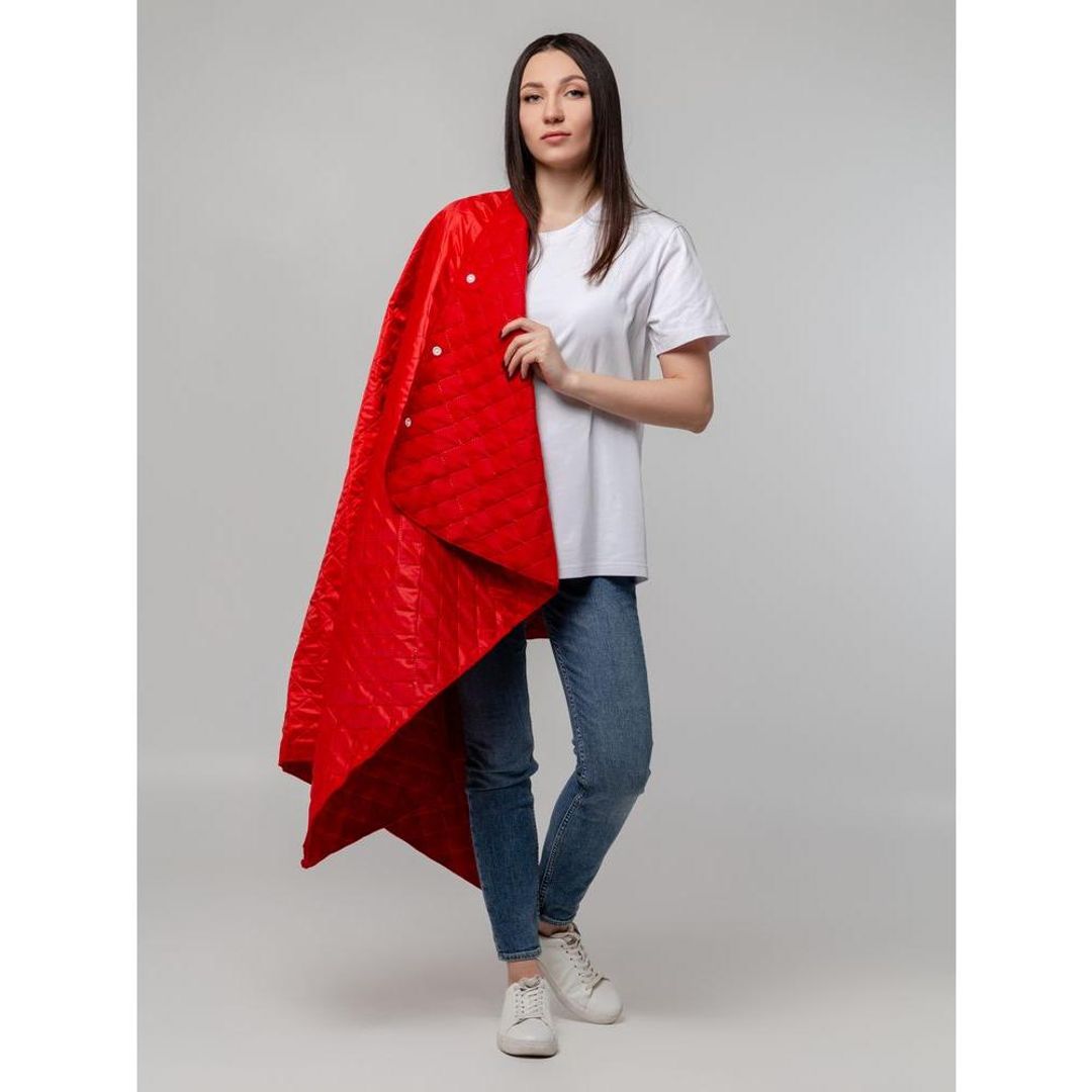 Плед-пончо для пикника SnapCoat (Красный)