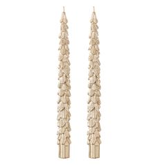 Набор из двух свечей золотого цвета из коллекции New Year Essential, 25 см