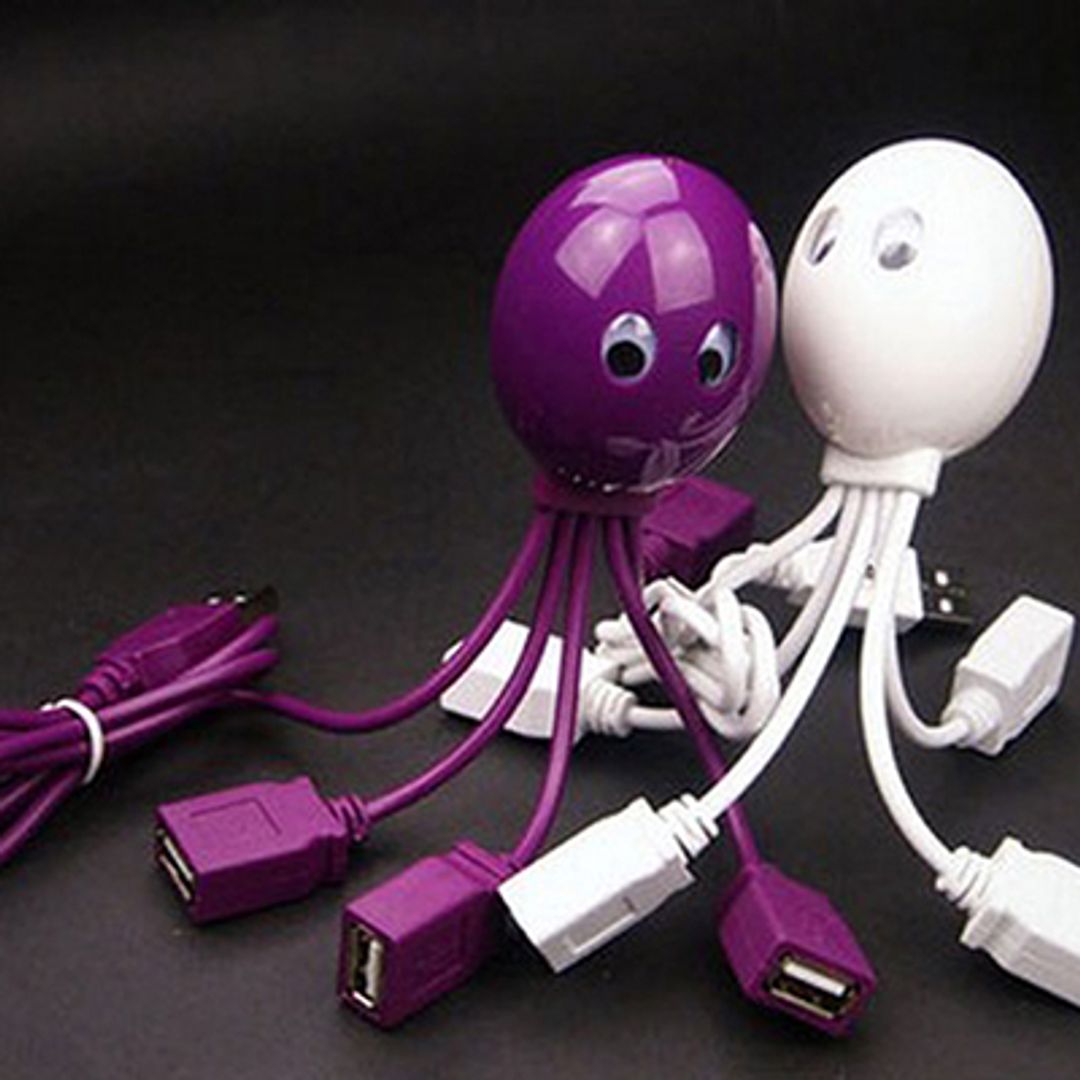 USB Хаб Осьминог (Белый и фиолетовый) USB Хаб Осьминог (Белый и фиолетовый)