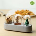 Набор для соли, перца, зубочисток с подставкой Forest Ecology