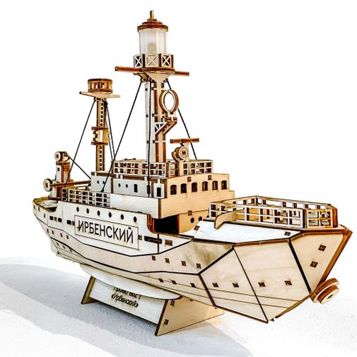 Модель сборная Плавучий маяк Ирбенский (Калининград, Музей мирового океана)