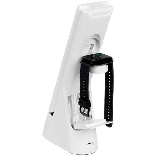 Лампа с будильником для беспроводной зарядки смартфона и часов Powerack