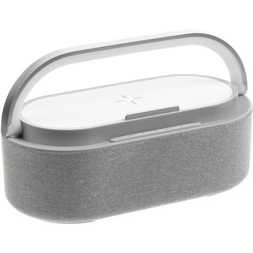 Колонка с часами и беспроводной зарядкой Veske (Серая)