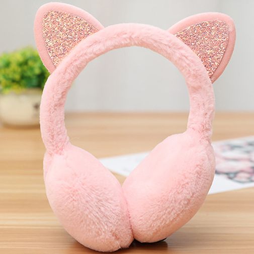 Меховые наушники Кошачьи ушки (Розовый) Меховые наушники Кошачьи ушки (Розовый)