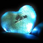 Светящаяся подушка Сердечко Голубое