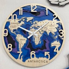 Часы World Map (45 см)