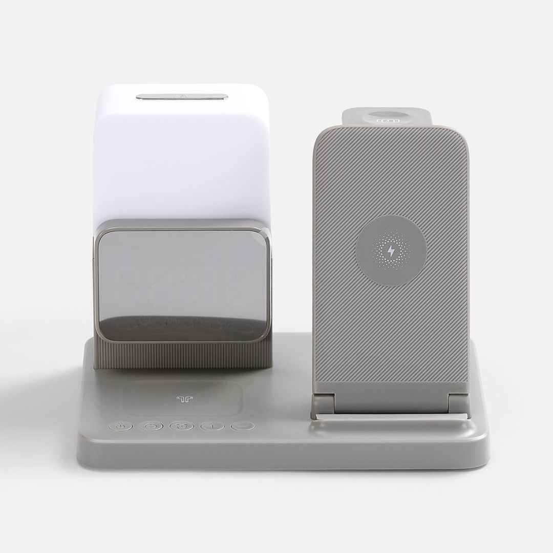 Зарядная станция с электронными часами и подсветкой Large Charge ver.3 (серый)