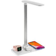 Настольная лампа с беспроводной зарядкой Power Light (белый)