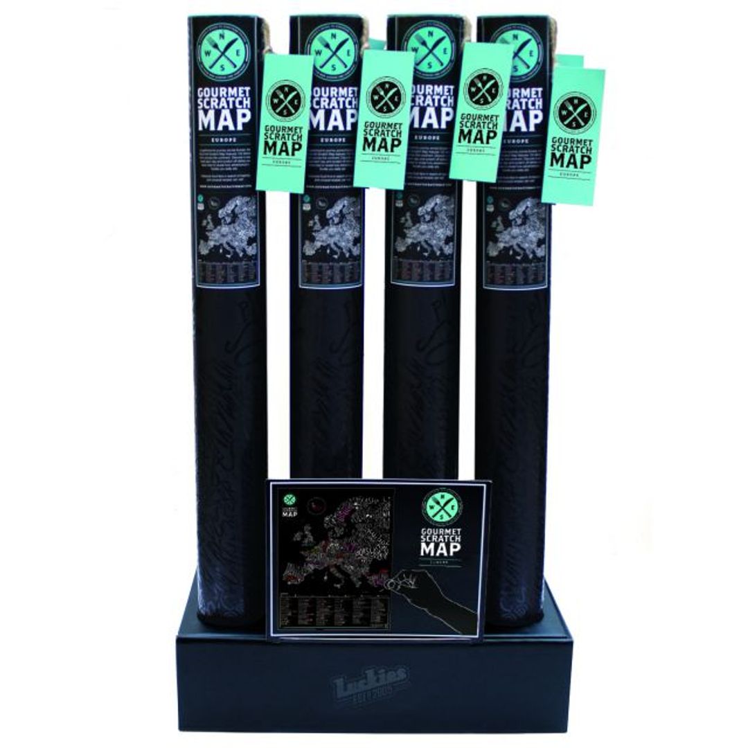 Скретч-карта Европы Гурман Gourmet Scratch Map