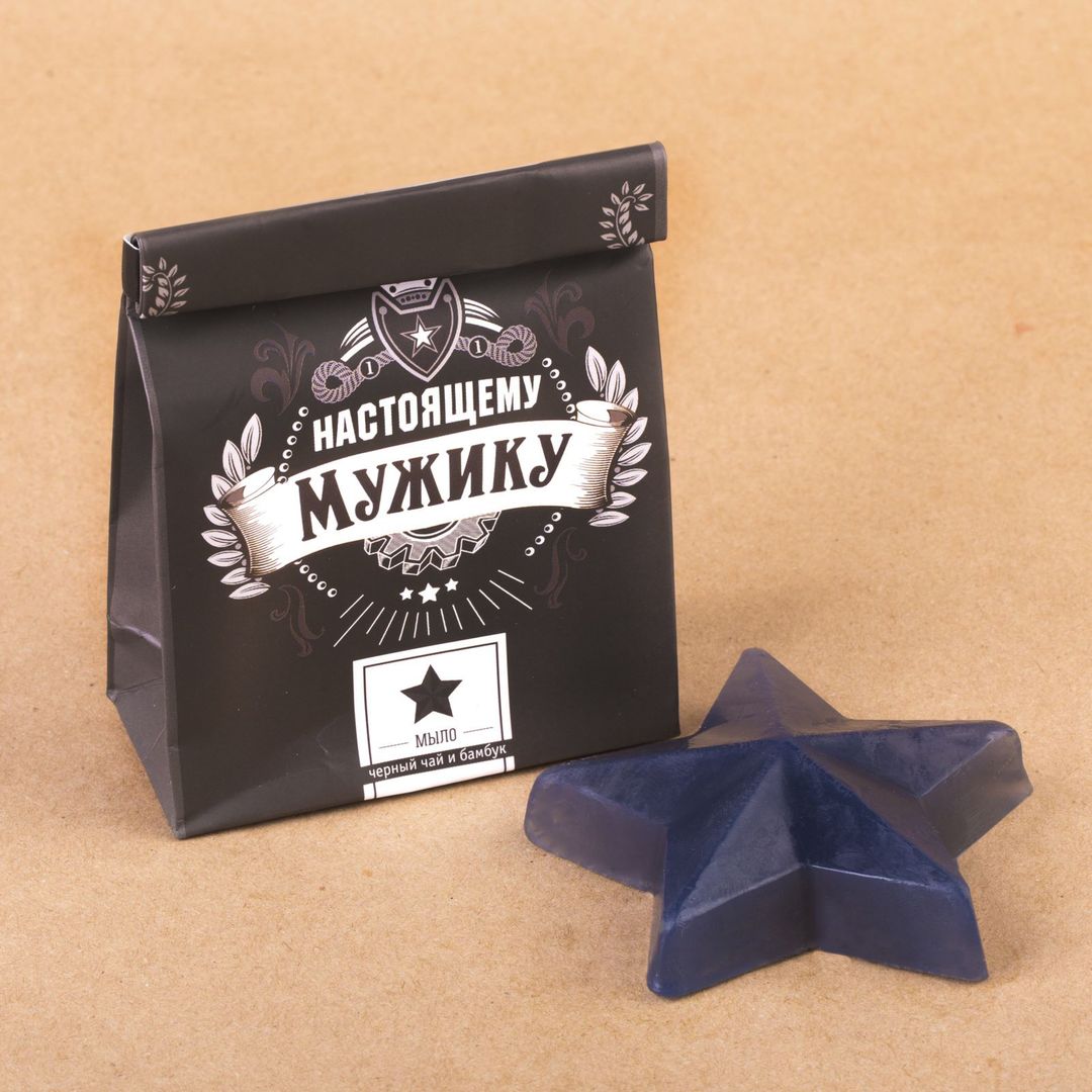 Мыло Настоящему мужику Звезда (черный чай и бамбук) Мыло Настоящему мужику Звезда (черный чай и бамбук)