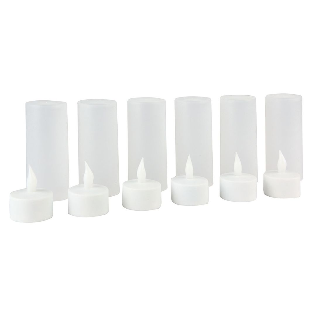 Электронные свечи (12 шт, мерцающие, с подзарядкой)