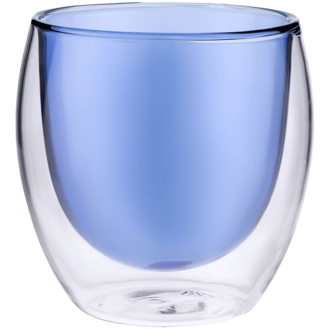 Стакан с двойными стенками Glass Bubble (Синий) Стакан с двойными стенками Glass Bubble (Синий)