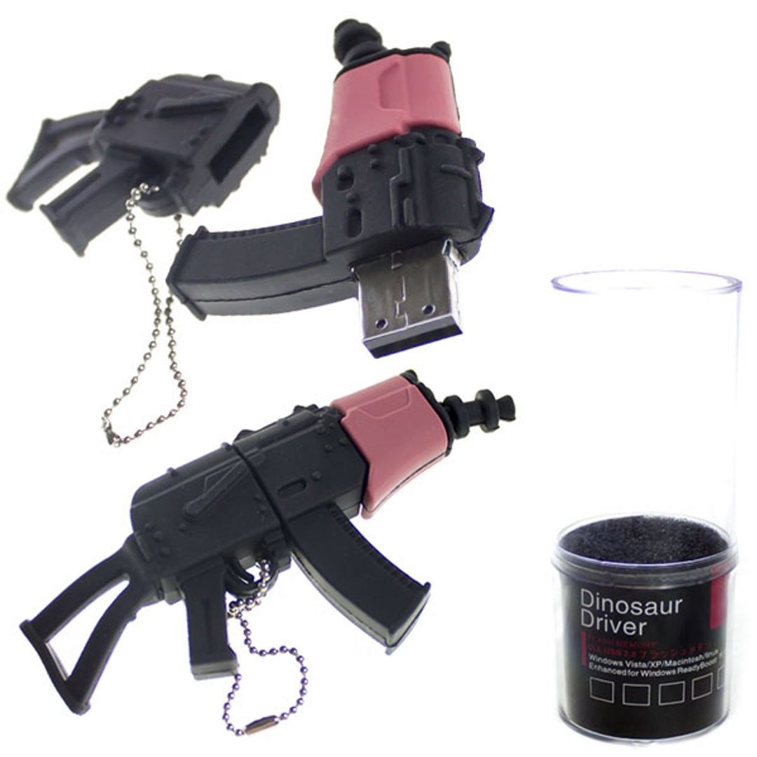 Флешка Автомат Калашникова АКС74 16 Гб (Коричневая накладка) Открытая и закрытая крышка, упаковка Флешка Автомат Калашникова АКС74 16 Гб (Коричневая накладка) Открытая и закрытая крышка, упаковка