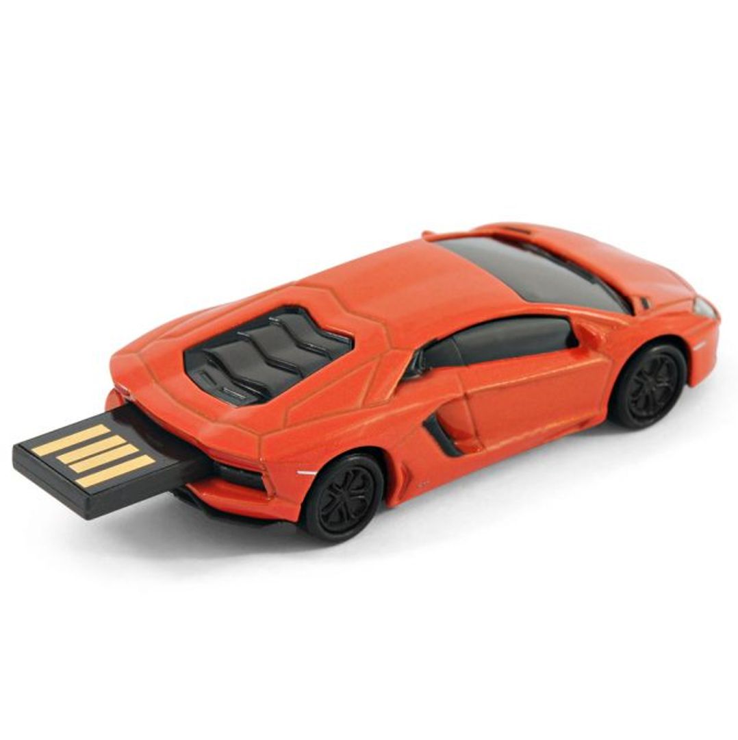 Флешка Lamborghini 8 Гб (Оранжевый) С выдвинутым носителем Флешка Lamborghini 8 Гб (Оранжевый) С выдвинутым носителем