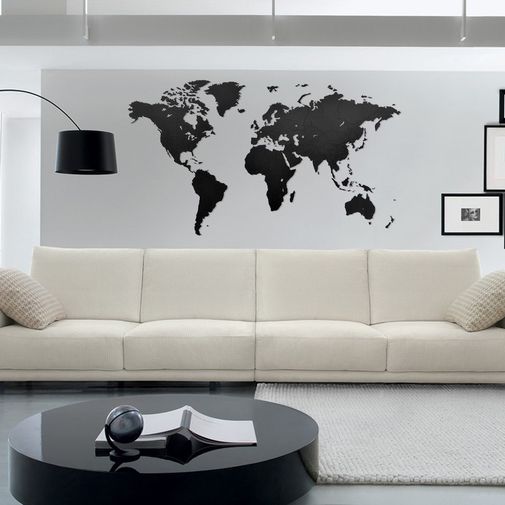 Декоративная Карта мира Wall Decoration Black