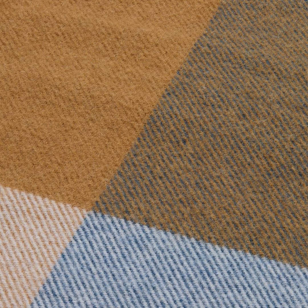 Плед Fleco (синий с коричневым)