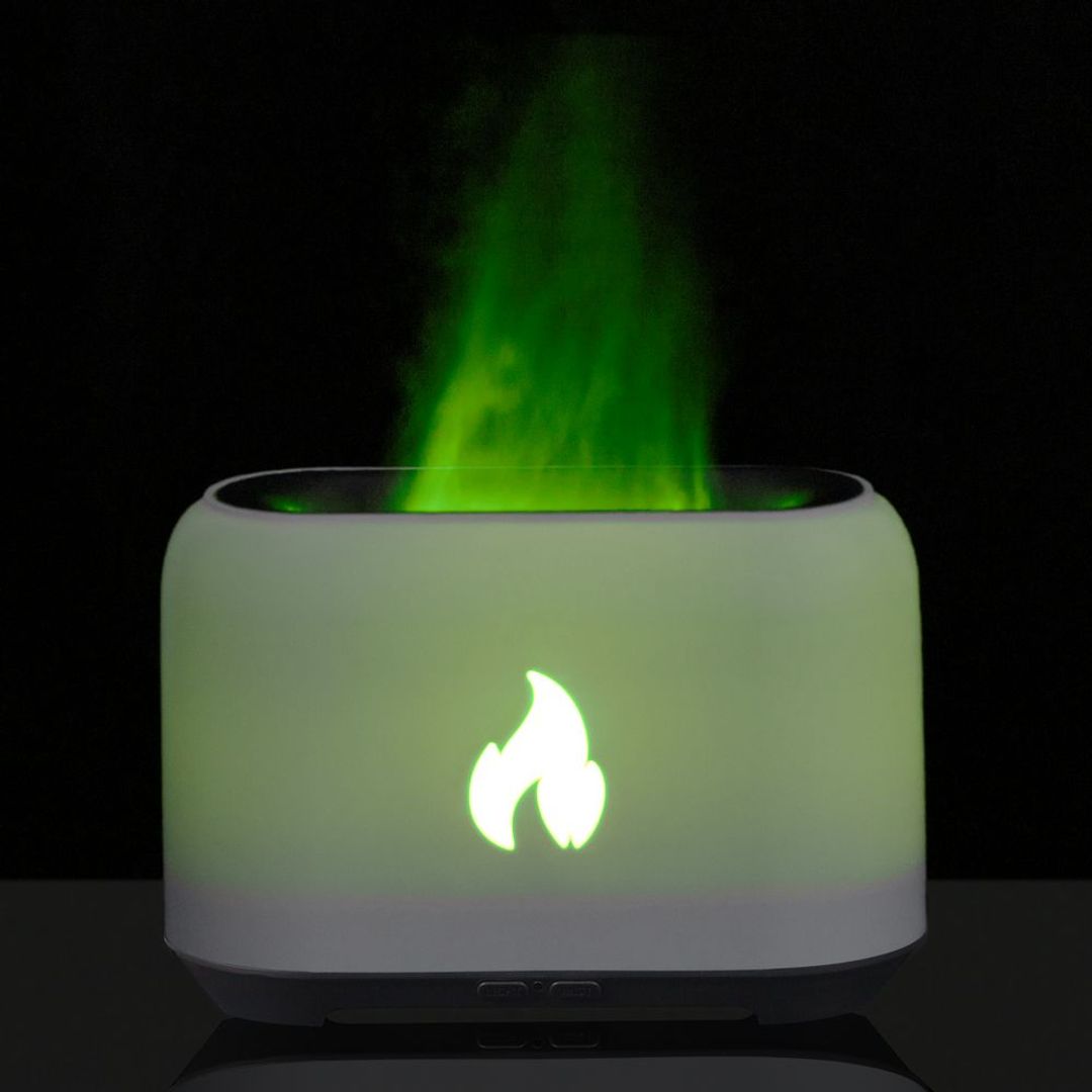 Увлажнитель-ароматизатор Fire Flick с имитацией пламени (Белый) Увлажнитель-ароматизатор Fire Flick с имитацией пламени (Белый)