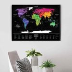 Скретч-карта мира Travel Map Black World (на английском)