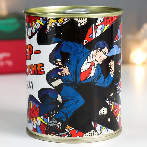 Носки в банке Супер-геройские