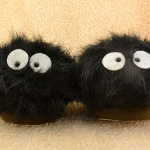 Тапочки Черные Чернушки из мультфильма Тоторо