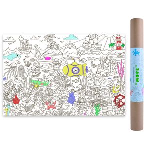 Большая детская раскраска Море