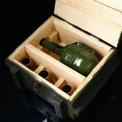 Подарочный набор в деревянном ящике с рюмками Граната РГД (3 шт)