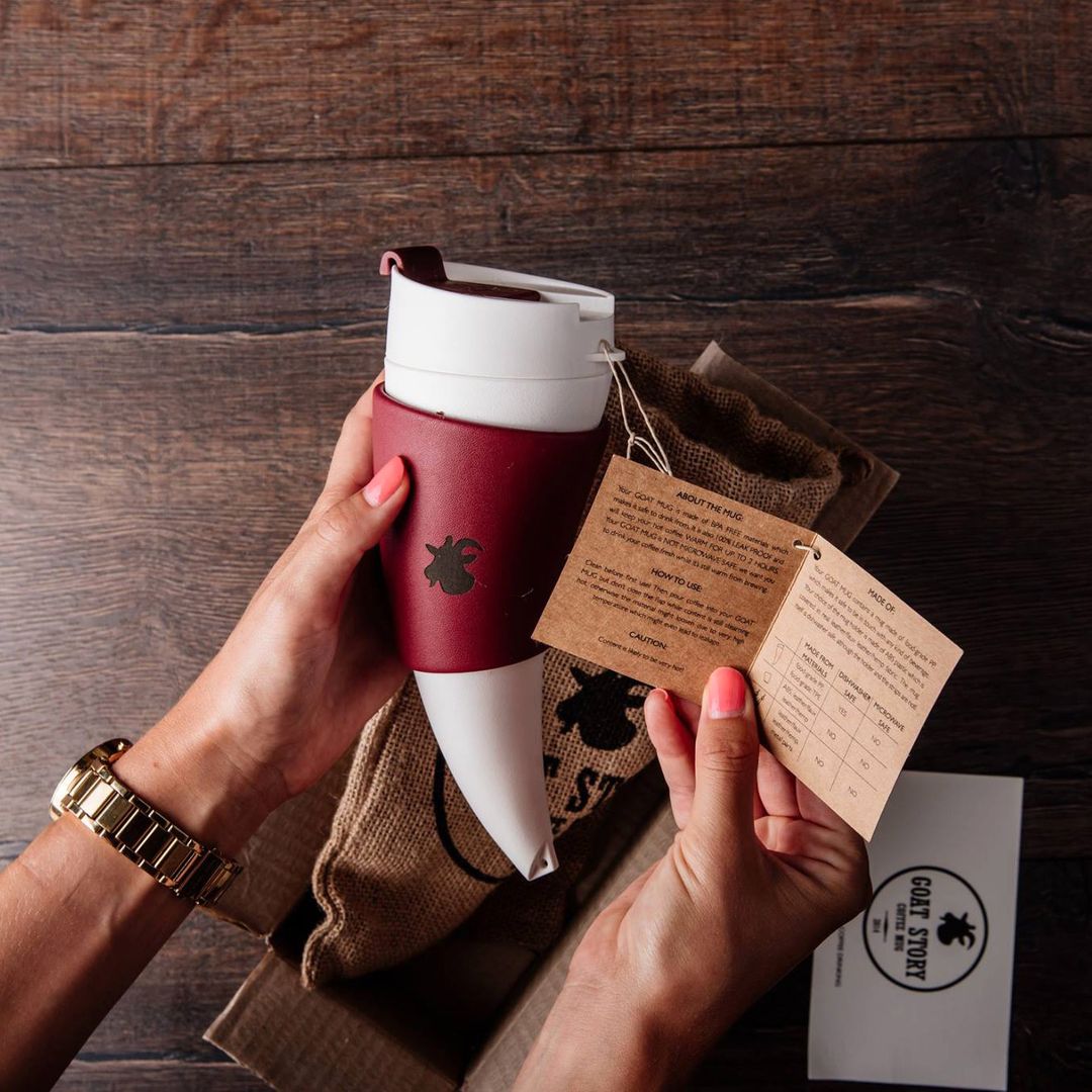 Термокружка Рог Goat Story Марсала Премиум (350 мл)