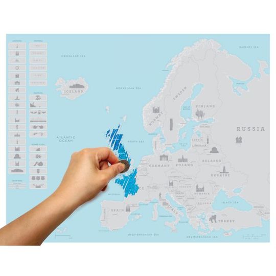                           Скретч-карта Европы (на английском)
                