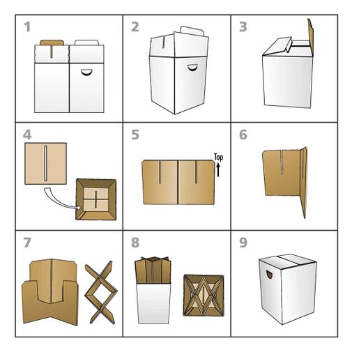 Складной картонный табурет Powerboost