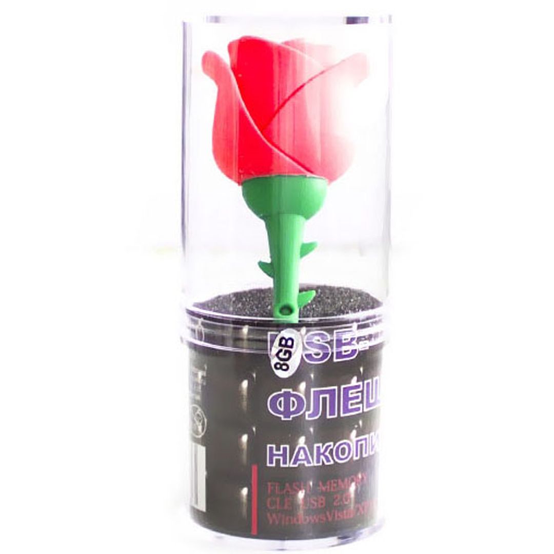 Флешка Роза 16 Гб Красный