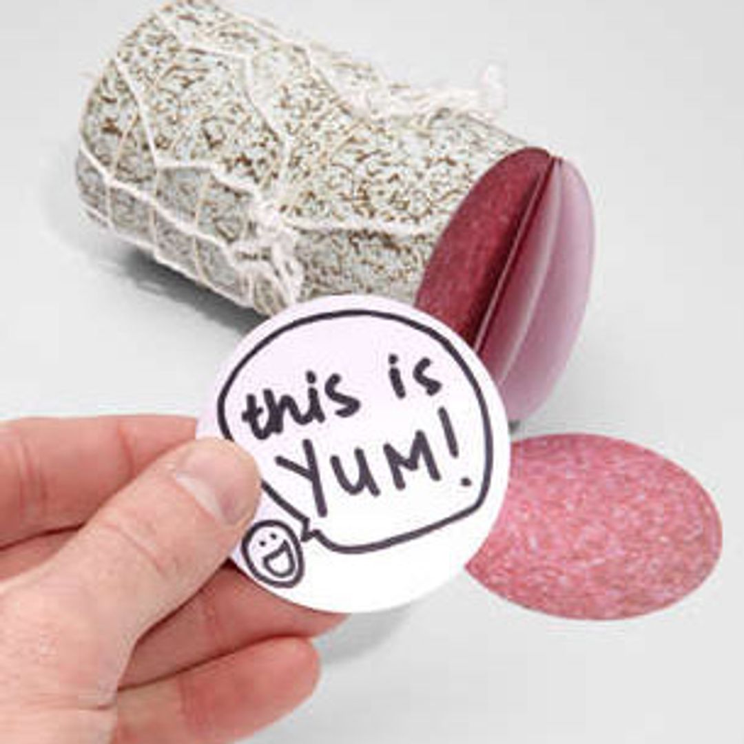 Блок для записей Салями Salami Обратная сторона Блок для записей Салями Salami Обратная сторона