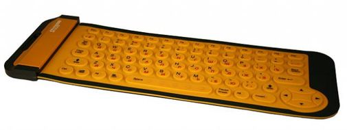Гибкая резиновая клавиатура Желтая