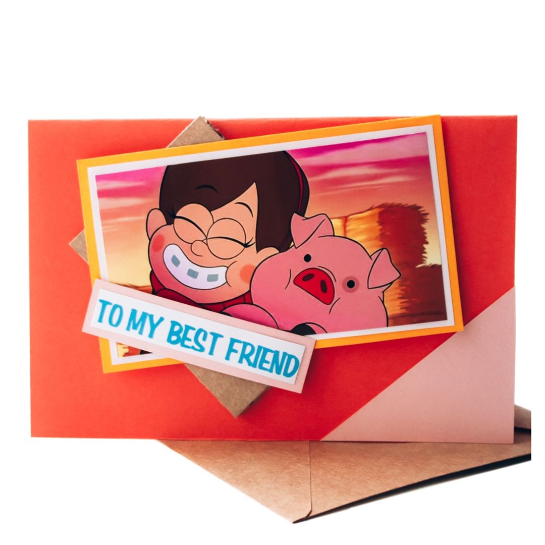 Открытка Gravity Falls Мэйбл и Пухля (Вариант 1)