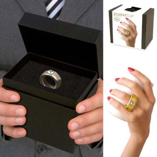 Кружка Кольцо с бриллиантом Черное