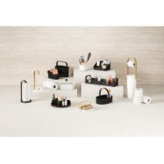 Держатель-органайзер для туалетной бумаги Bellwood (белый/натуральное дерево) Держатель-органайзер для туалетной бумаги Bellwood (белый/натуральное дерево)