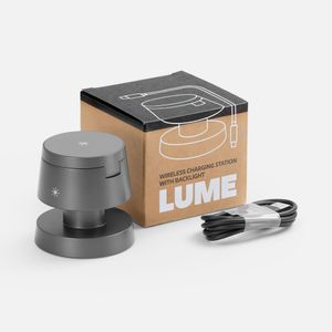 Станция беспроводной зарядки с подсветкой Lume (серый)
