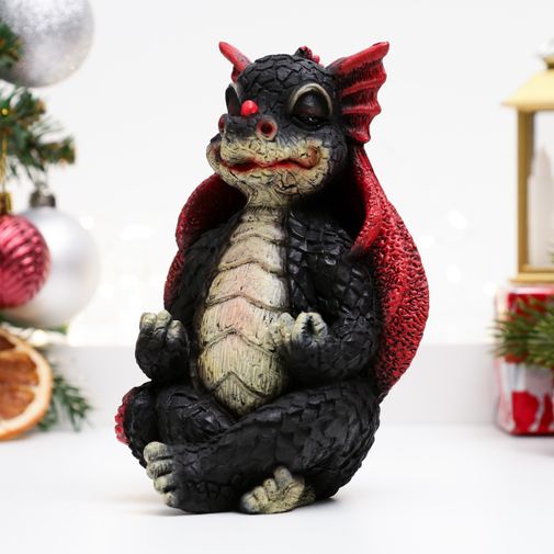 Копилка Дракончик медитирует (Черный) Копилка Дракончик медитирует (Черный)