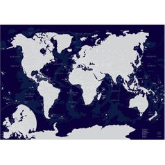 Скретч-карта мира Afi Design Blue (84х60 см, на английском)