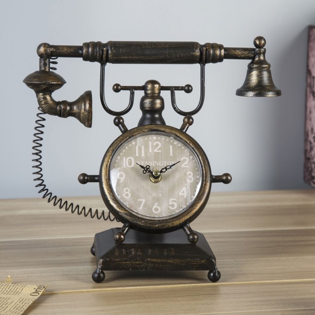 Винтажные часы Ретро-телефон