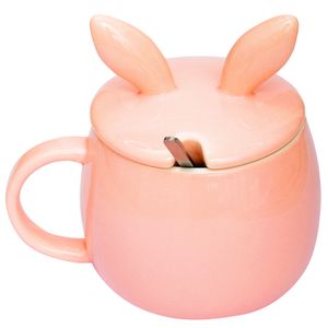 Кружка с ложкой Зайчик