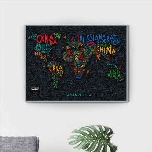 Скретч-карта мира Travel Map Letters World (на английском)