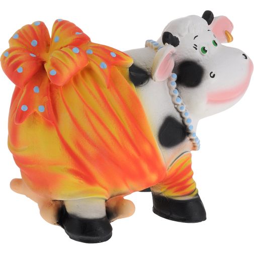 Копилка Коровка с бантом