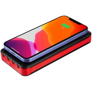 Аккумулятор с беспроводной зарядкой Holiday Maker Wireless, 10000 мАч (Красный)