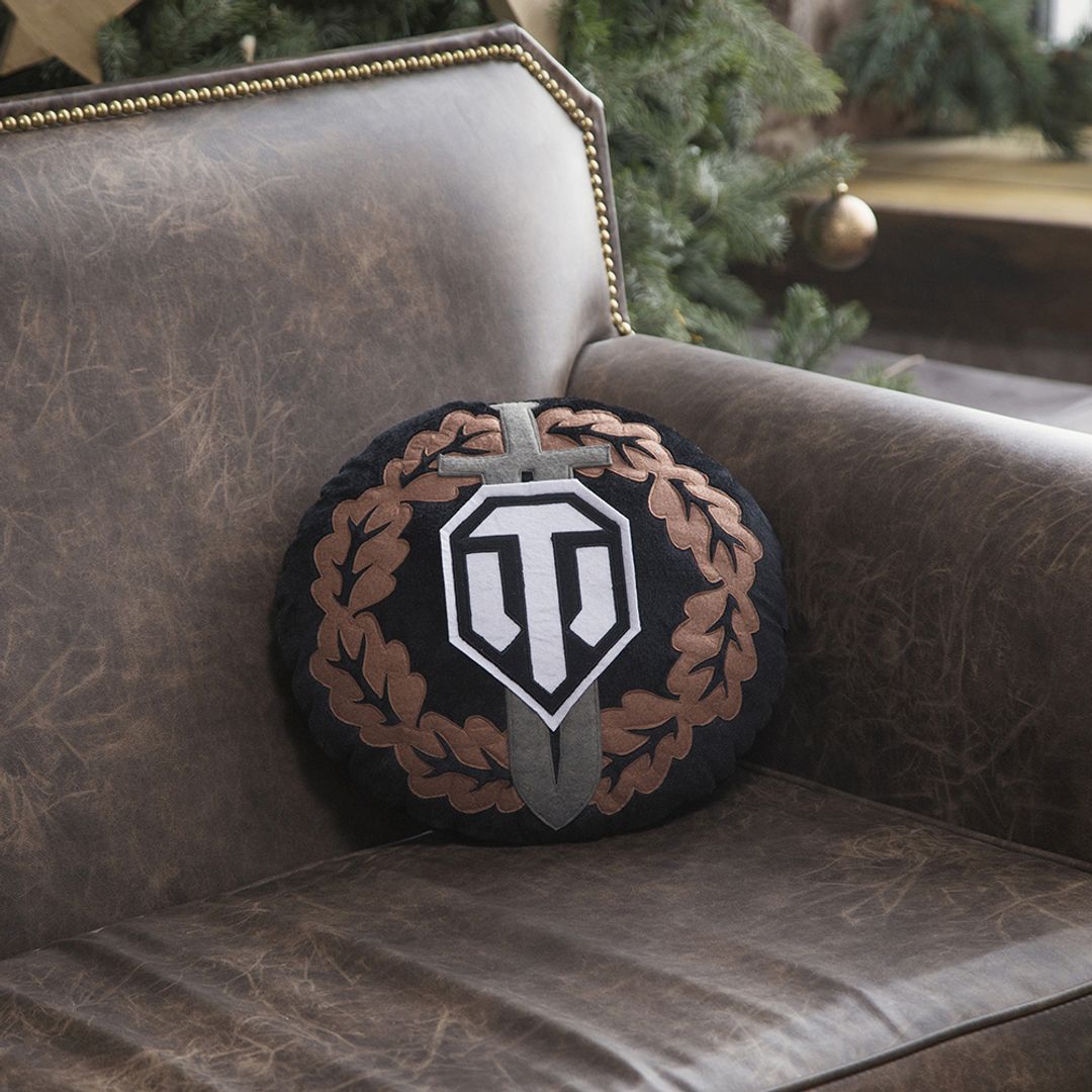 Подушка круглая World of Tanks Награда воина Подушка круглая World of Tanks Награда воина