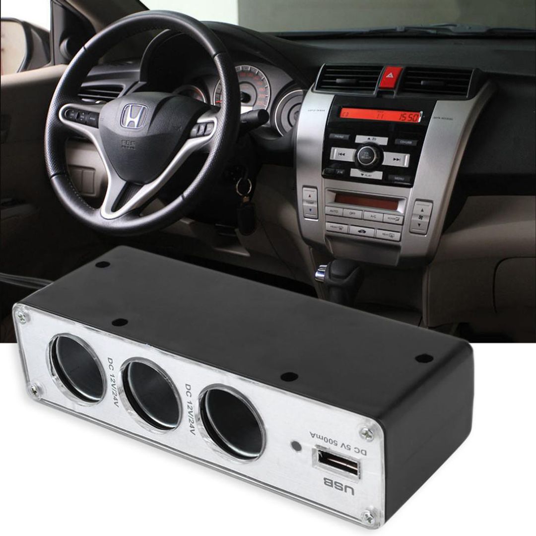 Разветвитель для прикуривателя с USB разъемом In-car Разветвитель для прикуривателя с USB разъемом In-car